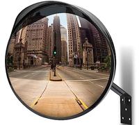 moveland 45 cm Driveway Mirror - Adjustable Traffic Mirror - Wide Angle Convex Mirror for Garage, Traffic, Driveways, Office, Courtyard, Warehouse (Support Indoor and Outdoor, 180 Degree Convex)