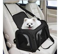 Movelo, Pet Carrier with Two Entrances - Top & Side Opening Soft-Sided Travel Carrier for Cats & Small Dogs up to 25 lbs - Airline Approved, Mesh Ventilation, Removable Pad & Shoulder Strap