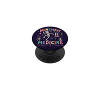 Movement Is Medicine Funny Skeleton Dance Wellness PopSockets Adhesive PopGrip