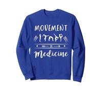 Movement Is Medicine Sports Medicine Exercise Design Sweatshirt, Adult Unisex, Royal Blue, Medium