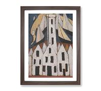 Movement No.5 By Marsden Hartley Classic Painting Framed Print | A4 Walnut Framed Wall Art | Ready to Hang | Classic Historical Picture | Living Room Bedroom Lounge Office
