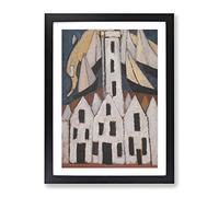 Movement No.5 By Marsden Hartley Classic Painting Framed Wall Art Print, Ready to Hang Picture for Living Room Bedroom Home Office Décor, Black A3 (34 x 46 cm)