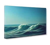 Movement Of The Ocean Vol.1 Canvas Print | Gallery Wrapped 30mm Frame Wall Art | 30x20 inches | Ready to Hang | Coastal Seascape Picture | Living Room Bedroom Lounge Office