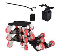 Movers Set with Rubber Coated Wheels - Floor Protection for Steel Furniture - Durable Rotating Wheels to Prevent Damage While Adjusting Furniture
