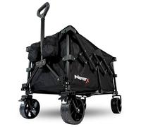 MoverX 120L Folding Festival Wagon - 150kg Load, All-Terrain 15cm Wheels, Steel Frame, Compact 57x31x23cm
