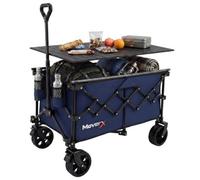 Moverx 2-In-1 Folding Camping Trolley & Table 120L / 150Kg - Blue