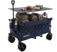 Moverx 2-In-1 Folding Camping Trolley & Table 300L 180Kg - Blue