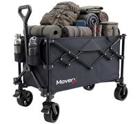 Moverx Folding Camping Trolley / Festival Wagon 120L / 100Kg - Black Alloy Steel
