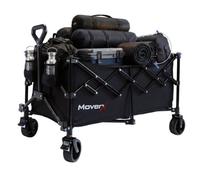 Moverx Folding Camping Trolley / Festival Wagon 220L / 100Kg - Black Alloy Steel