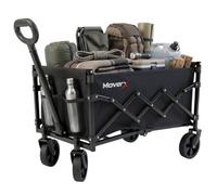 MoverX Moverx Original Folding Camping Trolley / Festival Wagon 70L / 100Kg - Black Steel