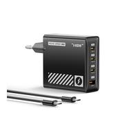 Movespeed 140W USB C Charger, GaN Laptop Charger, PD 3.1 4-Port Multi-Device Fast Charging, Compatible with MacBook Pro/Air, iPhone 17 Pro/Air/17/16, iPad, Galaxy S24/S23+/S22 Ultra, HC-TR271A-EU, Bla