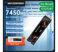 MOVESPEED 7450MB/s SSD NVMe M.2 2280 4TB 2TB 1TB Internal Solid State Hard Disk M2 PCIe 4.0x4 2280 SSD Drive for PS5 Laptop PC