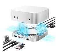 MOVESPEED DK5A1 USB-C Docking Station, 10-in-1 Laptop Docking Station with 4K 60Hz HDMI, USB-C 10Gbps, USB-A 10Gbps/5Gbps, SD/TF 160MB/s, 3.5mm Audio, Aluminum Hub for Mac mini M4 & Laptops