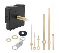 MovFlax 31 mm (1-1/4 inch) Long Shaft Quartz Silent Clock Movement for DIY Repair with 2 Pairs Pointer Hands,Silent Sweep Seconds Mechanism (Gold Hands, 31 mm (1-1/4 inch) Long Shaft-24mm Thread)