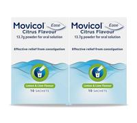 Movicol Ease Stick Sachets, Citrus, 2x10 Sachets, Constipation Relief for Adults, Laxatives, Relief, hydrates, softens & Help Restore Natural Bowel Movement