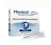 Movicol Ease Stick Sachets, Flavor Free, 20 Sachets, Constipation Relief for Adults, Laxatives, Relief, hydrates, softens & Help Restore