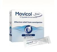 Movicol Ease Stick Sachets, Flavor Free, 20 Sachets, Constipation Relief for Adults, Laxatives, Relief, hydrates, softens & Help Restore Natural Bowel Movement