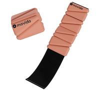 Movido Wrist & Ankle Weights - 1 lb each (2 per set) | Compact Workout Weights for Women & Men | Perfect for Yoga, Walking, Pilates, Home Workouts (Blush), One Size