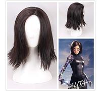 Movie Alita Battle Angel Alita Cosplay Wig Black Brown Mix Women Synthetic Halloween Carnival Prop Costume Wigs SL-452