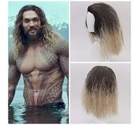 Movie Aquaman Cosplay Wig Curly Poseidon Synthetic Hair Comic Role Play Costume Wigs For Men Arthur Curry QX-372