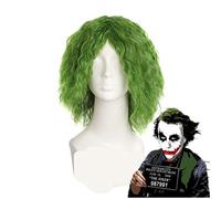 Movie Batman The Dark Knight The Joker Green Wig Heath Ledger Cosplay Center Parting Green Wig Costumes