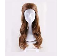 Movie Beauty and the Beast Princess Belle Cosplay Wig Brown Long Wavy Synthetic Hair Wigs + Wig Cap