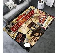 Movie Clapboard Area Rug Movie Night Home Theater Film Art Rugs Cinema Area Carpet Non-Slip Home Decoration for Bedroom Living Playing Room (Movie-8)