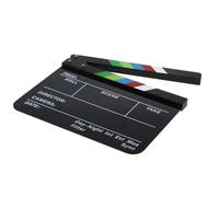 Movie Clapperboard Dry Erasable for Directors and Filmmakers Acrylc Video Scene Clapper Board 10x12Inch Black
