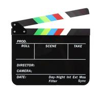 Movie Clapperboard Dry Erasable for Directors and Filmmakers Acrylc Video Scene Clapper Board 10x12Inch Black Film Clapperboard