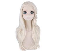 Movie Cosplay Elsa Princess Wigs Platinum Blonde Braids Synthetic Hair Halloween Party Role Play Costume Wig Elsa