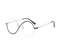 Movie Cosplay Glasses -Metal Half Frame Blue Light Blocking Glasses For Women Comfortable Plain Glasses, Glasses Wicked Witch Costume Accessories Movie Halloween Cosplay Outfits Props (F)