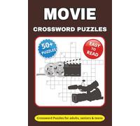 Movie Crossword Puzzle Book: Crossword Puzzles with Easy to Read Print about Movie Genre, Actors, Directors, Awards and More | 6*9 inches, 112 pages | ... Gift for Vacations, Festivals and Relaxation
