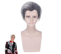 Movie Descendants 2 Carlos Cosplay Wigs For Men Heat Resistant Gradient Black Grey Color Synthetic Short Wig PL-077
