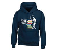 Movie Diary Themed World Book Day Hoodie, Funny Wimpy Kid Gift For Boys Girls Reading Books Lover Unisex Kids Adults Hoodie (Navy, 7 Years)