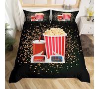 Movie Double Duvet Cover Sets Cinema Bedding Double Bed Set 3D Print Ultra Soft Microfiber Quilt Cover 200 x 200 with Zipper Closure and 2 Pillowcases A-628