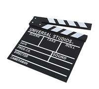 Movie Film Clap Board, 12x11 Wooden Director Clapper Board, Shoot Props Advertisement Home Decoration Cosplay Desktop Wooden Film Movie Clapboard, Adjustable Bolts