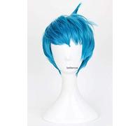Movie Inside Out Joy Cosplay s Short Blue Heat Resistant Synthetic Hair + Cap