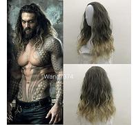 Movie Justice League Aquaman wig Aquaman Role Play Poseidon Hair Comic Cosplay Jason Momoa wig costume +Wig Cap