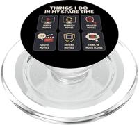 Movie Lover Things I Do in My Spare Time Funny Film Buff PopSockets PopGrip for MagSafe
