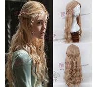 Movie Maleficent Princess Aurora Sleeping Beauty Wig Cosplay Wig Role Play Hair Halloween Cos as the picture