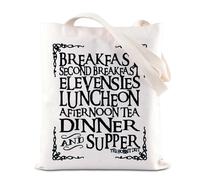 Movie Merch Book Merch Second Breakfast Club Gift Academia Literature Reader Tote Bag Bookish Handbag (Dinner Supper)