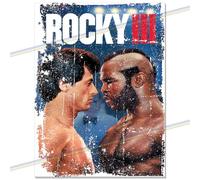 Movie Metal Poster Signs for Mancave, Shed, Garage, Kitchen, Man Cave. Birthday, Christmas, Xmas. Retro Vintage Reproduction Memorabilia Tin Secret Santa 20cm x 15cm (ROCKY 3)