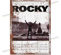 Movie Metal ROCKY Xtra Large 30cm x 20cm Poster Signs for Mancave, Shed, Garage, Kitchen, Man Cave. Birthday, Christmas, Xmas. Retro Vintage Reproduction Memorabilia Tin Secret Santa