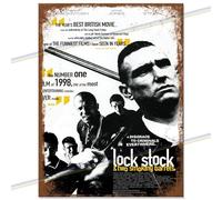 Movie Metal Signs for Mancave, Shed, Garage, Kitchen, Man Cave. Gift for Birthday, Christmas, Xmas. Retro Vintage Reproduction Memorabilia Tin Signs. 20cm x 15cm (LOCK STOCK)