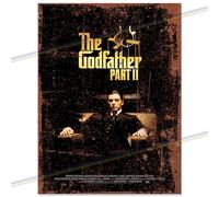 Movie Metal Signs for Mancave, Shed, Garage, Kitchen, Man Cave. Gift for Birthday, Christmas, Xmas. Retro Vintage Reproduction Memorabilia Tin Signs. 20cm x 15cm (GODFATHER PART 2)