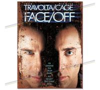 Movie Metal Signs for Mancave, Shed, Garage, Kitchen, Man Cave. Gift for Birthday, Christmas, Xmas. Retro Vintage Reproduction Memorabilia Tin Signs. 20cm x 15cm (FACE OFF)