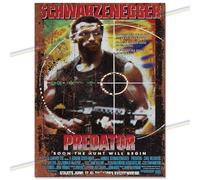 Movie Metal Signs for Mancave, Shed, Garage, Kitchen, Man Cave. Gift for Birthday, Christmas, Xmas. Retro Vintage Reproduction Memorabilia Tin Signs. 20cm x 15cm (PREDATOR)