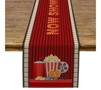 Movie Night Table Runner Now Showing Table Decor Movie Themed Party Kitchen Dining Home Decoration (13" x 72")