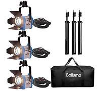 Movie Photography Spotlight Lighting Kit, Dimmer Fresnel Tungsten Video Spotlight with Light Stand and Tripod Bag, for Studio YouTube Product Photography Microfilm Shooting, 3x150W