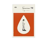 Movie Poster A Clockwork Orange Cover Canvas Poster Wall Art Decor Print Picture Paintings for Living Room Bedroom Decoration Unframe:16×24inch(40×60cm)